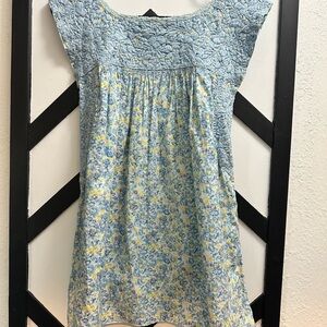 Mi Golondrina Sky Blue Crochet Dress